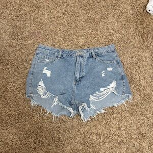Women's Distressed Jean Shorts